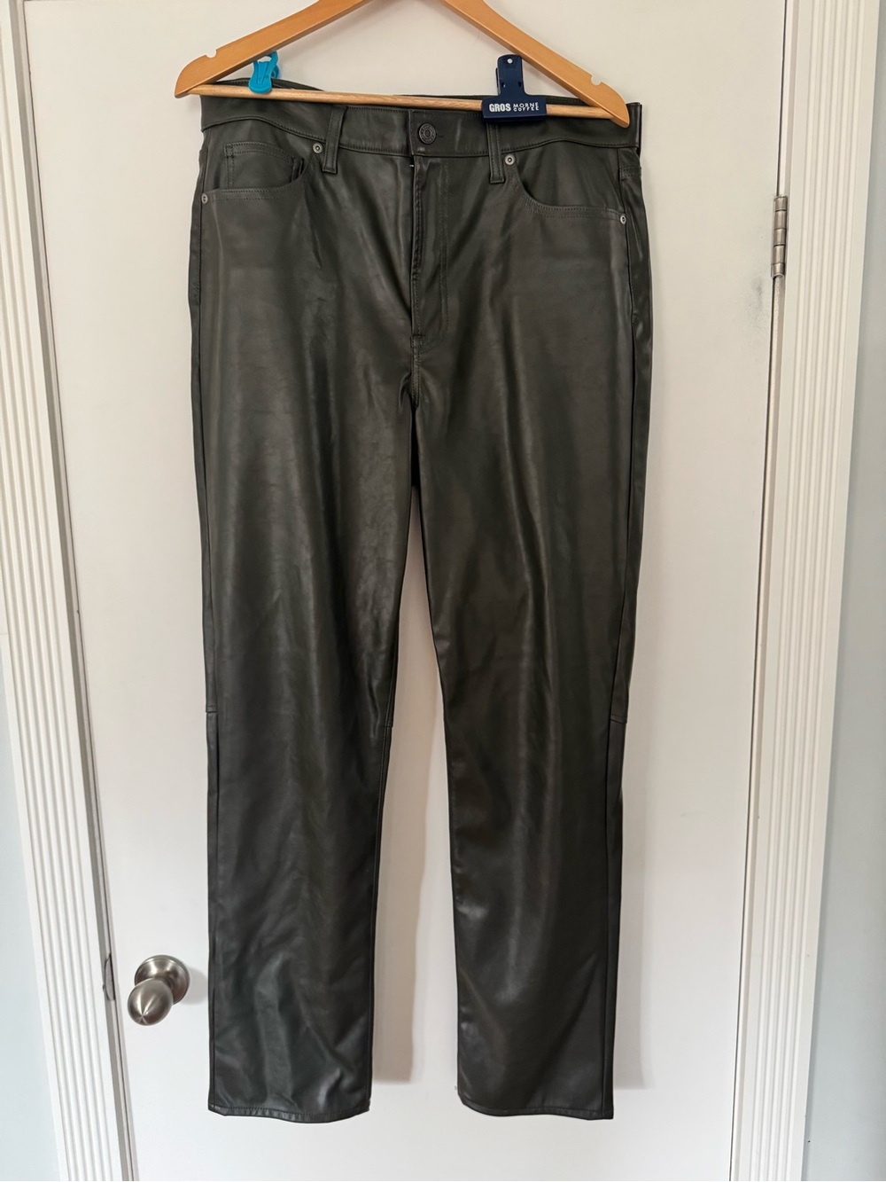 GAP Leather Pants - Dark Green - Size 16